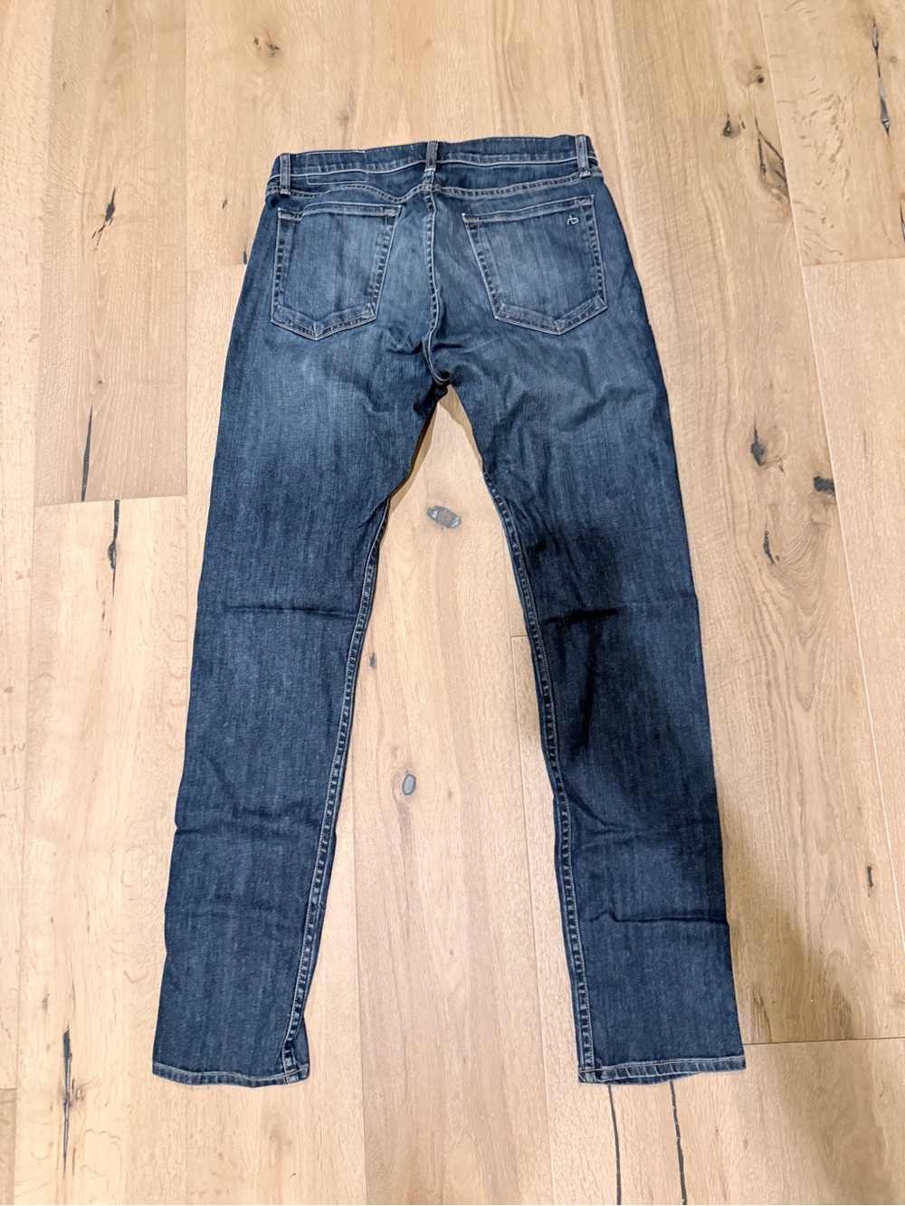 rag & bone Men's Slim Straight Jeans in Dark Blue Wash